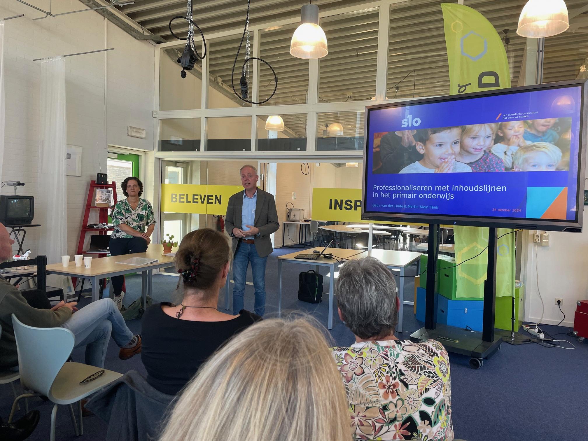 Adviseurs SLO geven een presentatie op 24 oktober 2024 in Het Wieshoes